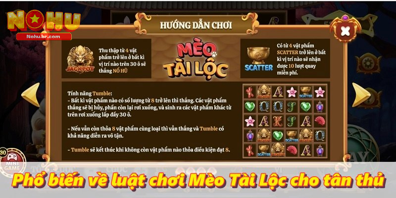 Phổ biến về luật chơi Mèo Tài Lộc cho tân thủ